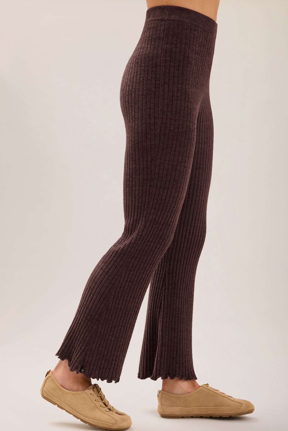 Barefoot Dreams CozyChic Ultra Lite Petal Edge Rib Flare Ankle Pant