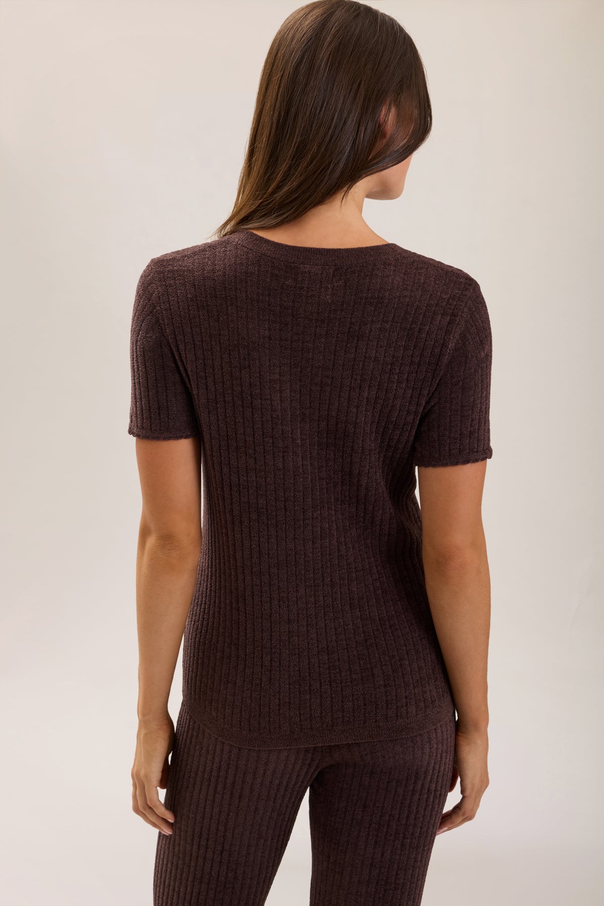 Barefoot Dreams CozyChic Ultra Lite Scallop Rob Short Sleeve