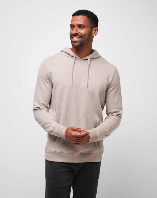 Travis Mathew Cloud Waffle Hoodie- Oxford Tan