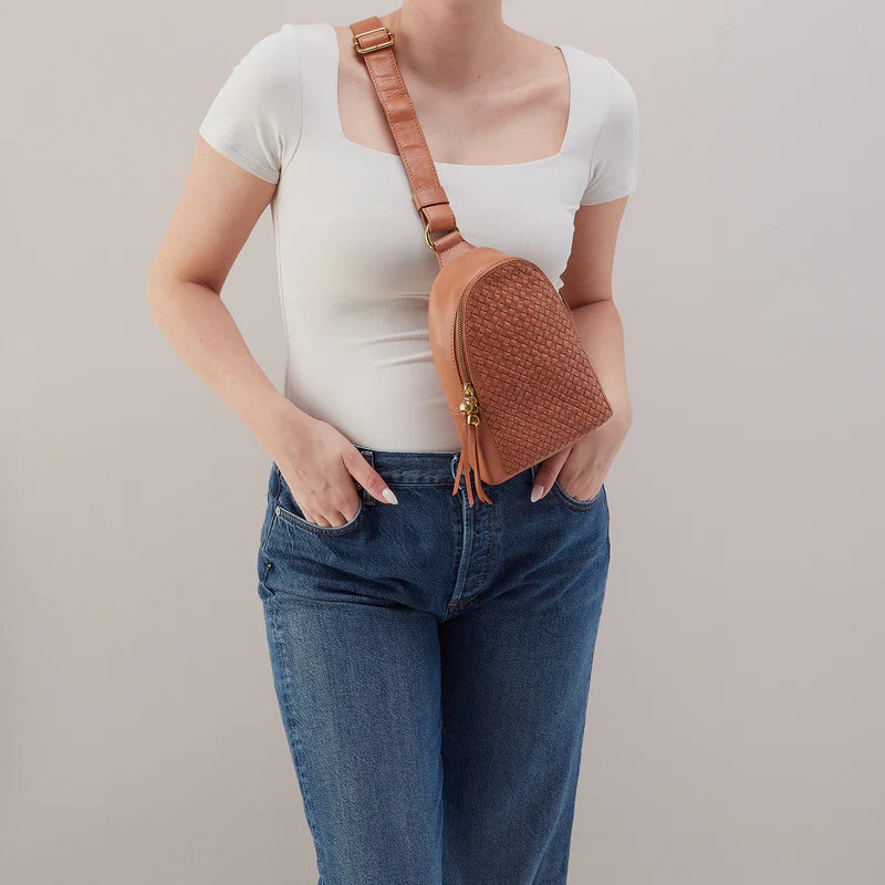 HOBO Fern Sling In Washed Leather- Harvest Wheat