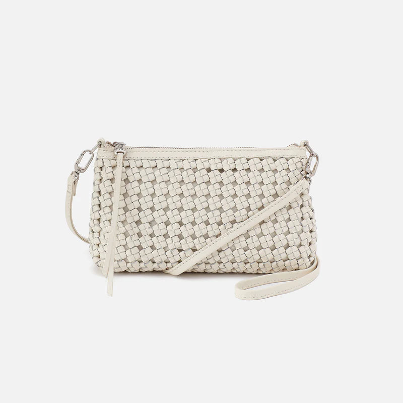 HOBO Darcy Crossbody in Woven Leather- Whitecap