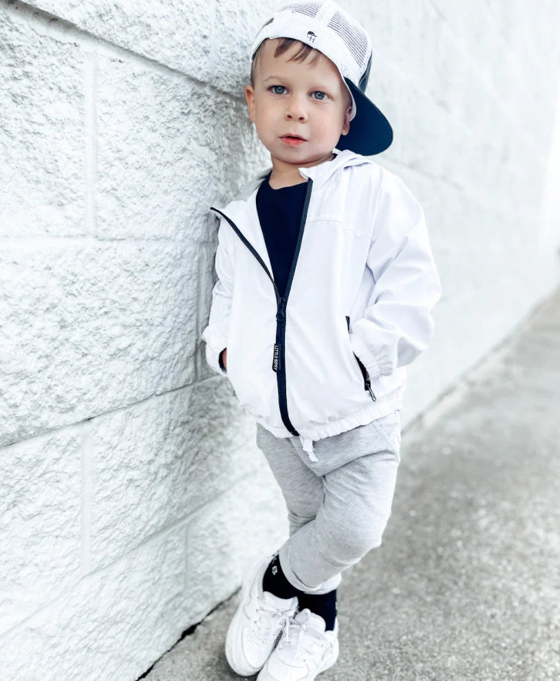 Little Bipsy Kids Windbreaker Jacket- White