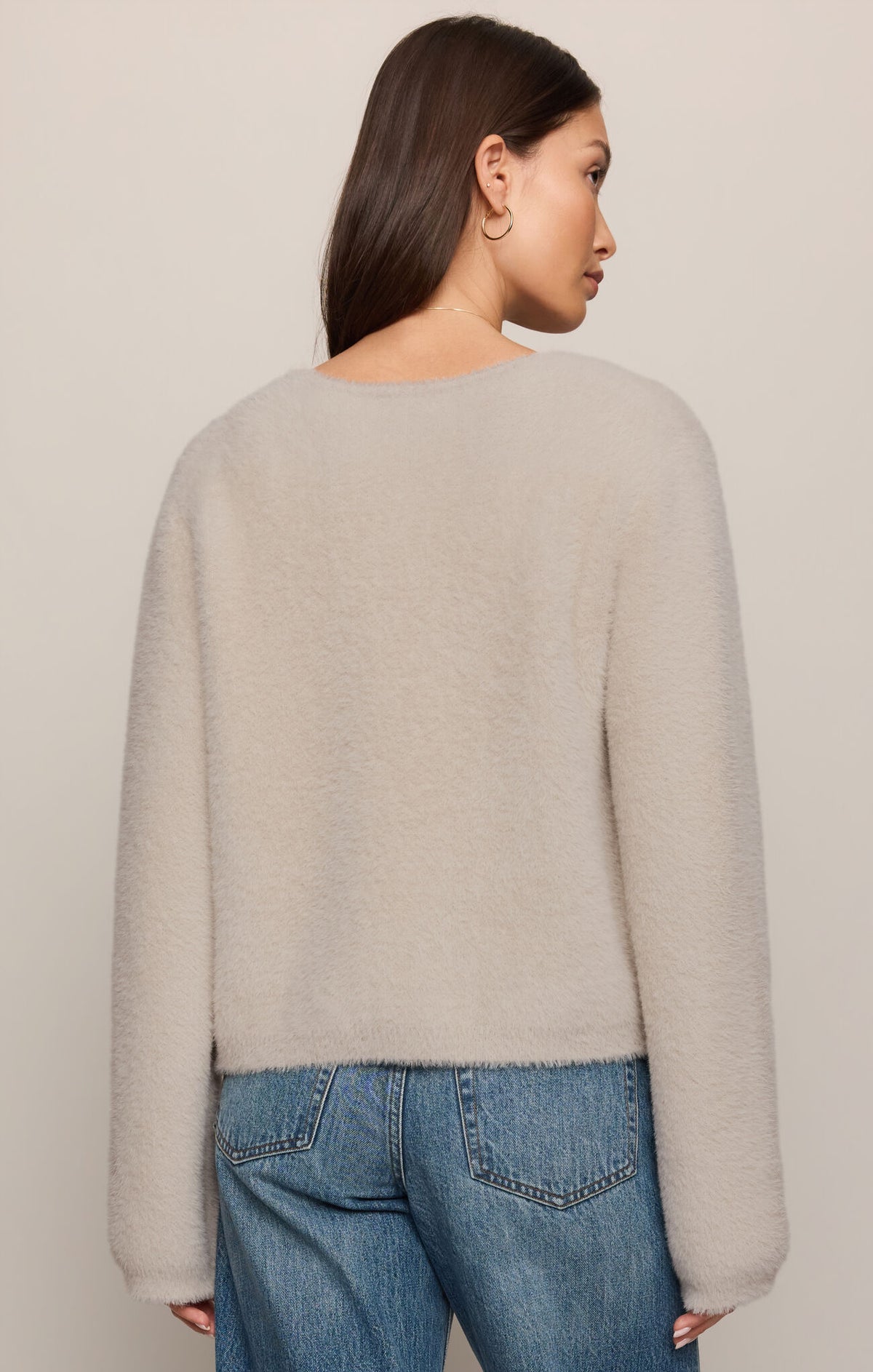 Z Supply Winterglow Fluffy Cardigan-Pearl