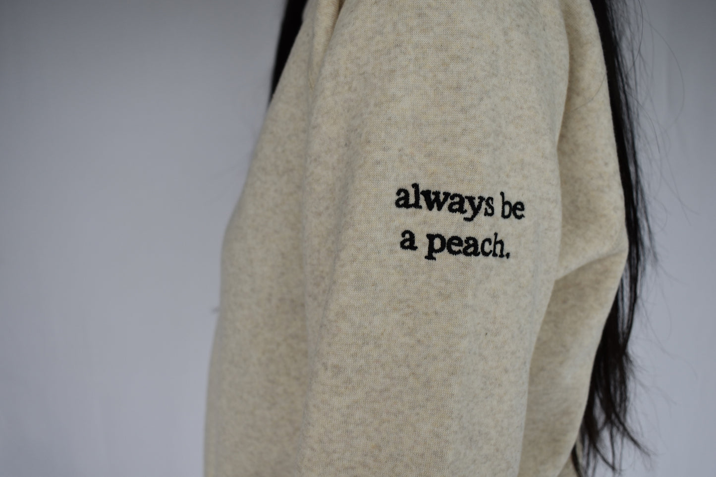 "always be a peach" Crewneck- Oatmeal